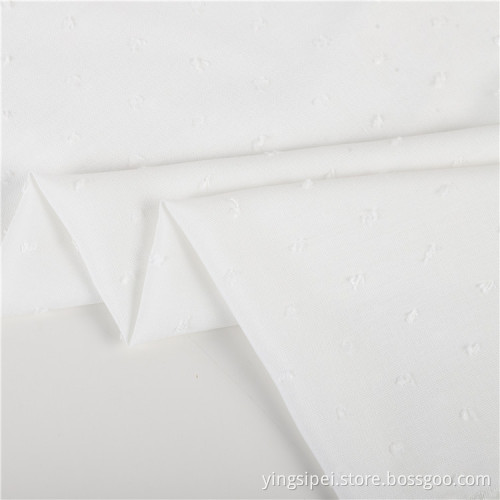 Plain Embroidery Cotton Jacquard Dobby Fabric For Garments